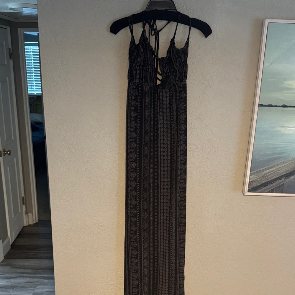 O'Neill Black Patterned Backless Dress